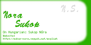 nora sukop business card